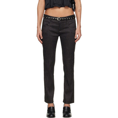 R13 女士 长裤 黑色 Tailored Boy Straight