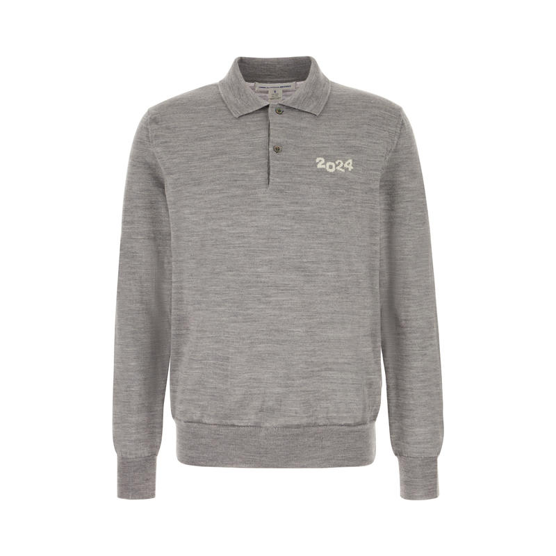 Comme des Garçons 男士 SS24 POLO衫 混纺灰色羊毛Polo衫