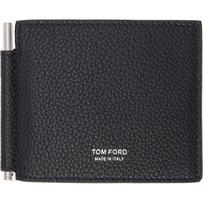 Tom Ford 男士 钱包 黑色 Grain Leather Money Clip 钱包