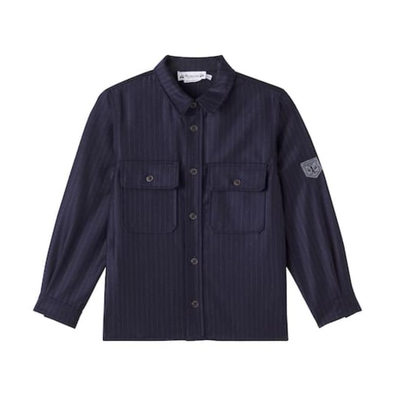 Bonpoint 男童 衬衫 Gustave 细条纹羊毛式童装图片