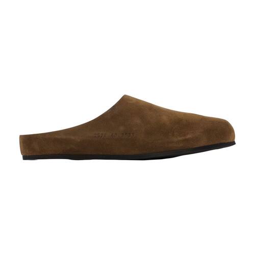 Common Projects 男士 SS26 洞洞鞋 CLOG 皮质棕色凉拖