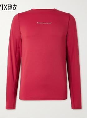 【秋冬新品】District Vision 男款Aloe 穿孔徽标印花弹性针织T恤