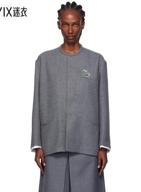 AO YES 女款灰色 Melton Round Collar 夹克 迷衣时尚