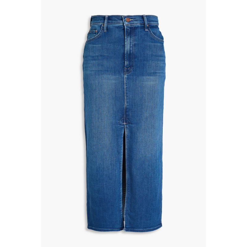 Mother Denim 女士 中长裙 Pusher 双面铅笔牛仔中长半身裙