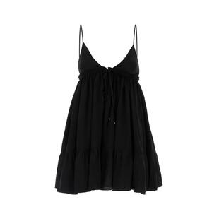 连衣裙 短款 层叠荷叶边真丝绉纱迷你连衣裙 女士秋冬新品 Chloé