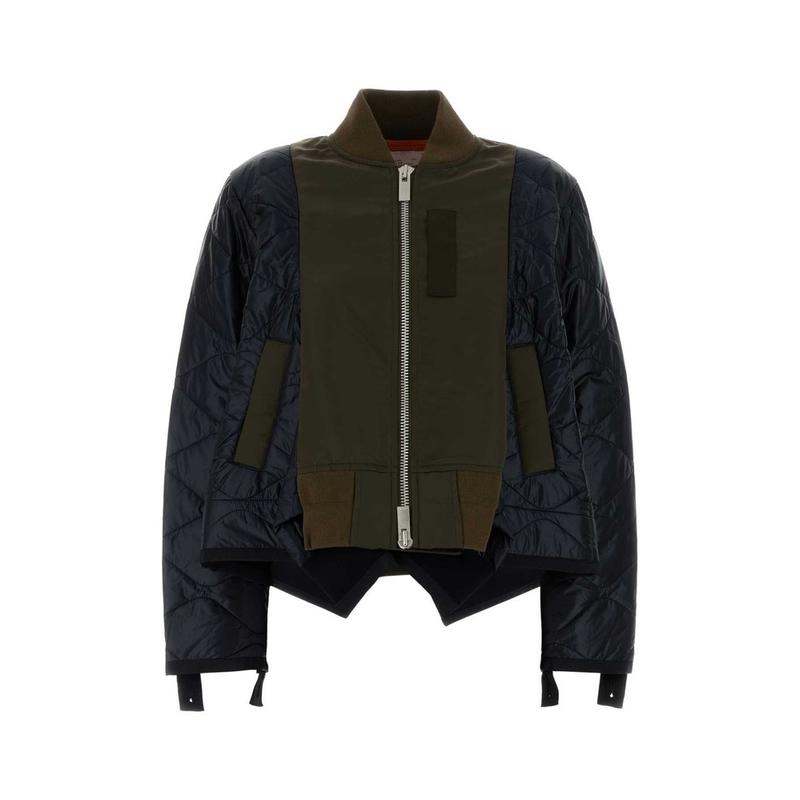 Sacai 女士 FW25 夹克 拼接拉鍊飛行員夾克