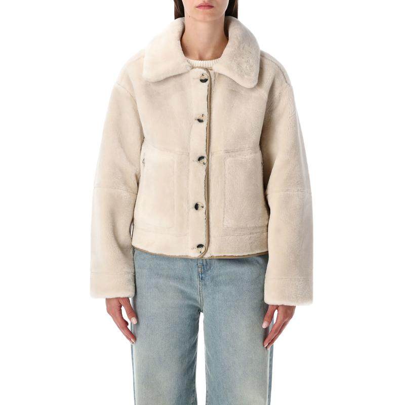 Urbancode 女士 FW25 夹克 interior 可反穿人造皮草绒面革夹克