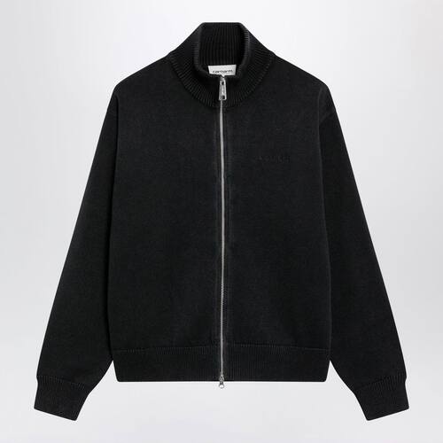 Carhartt WIP 卡哈特 女士 FW26 外套 黑色棉质拉链针织开衫卫衣