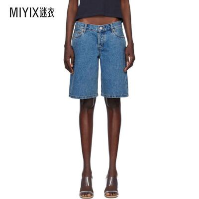 STILL HERE 女款蓝色 Stoop 牛仔短裤 迷衣时尚