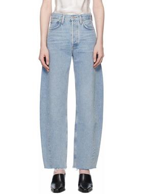 AGOLDE 女士 牛仔长裤 蓝色 Luna High Rise Pieced 牛仔裤