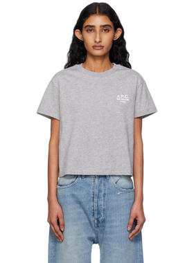 A.P.C. 女士 T恤 灰色 Boxy Rue Madame