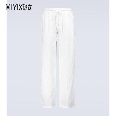 Vilebrequin 男士 亚麻抽绳长裤 迷衣时尚