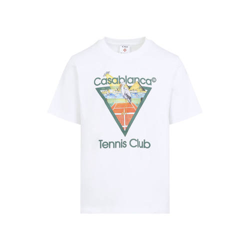 Casablanca 男士 FW26 T恤 CLUB 白色网球短袖
