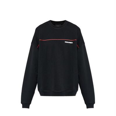 DSquared2 D二次方 男士 SS26 卫衣 Dsquared2 徽标饰边运动衫