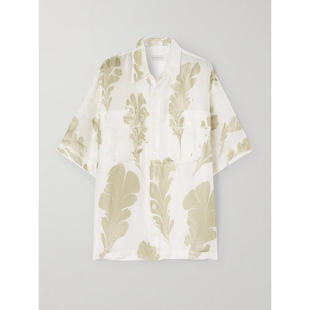 德赖斯·范诺顿 Noten 女士 SS25 印花真丝缎 Dries 衬衫 Van