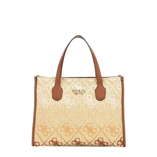 GUESS 盖尔斯 女士 SS25 托特包 Silvana 4G 徽标手提包