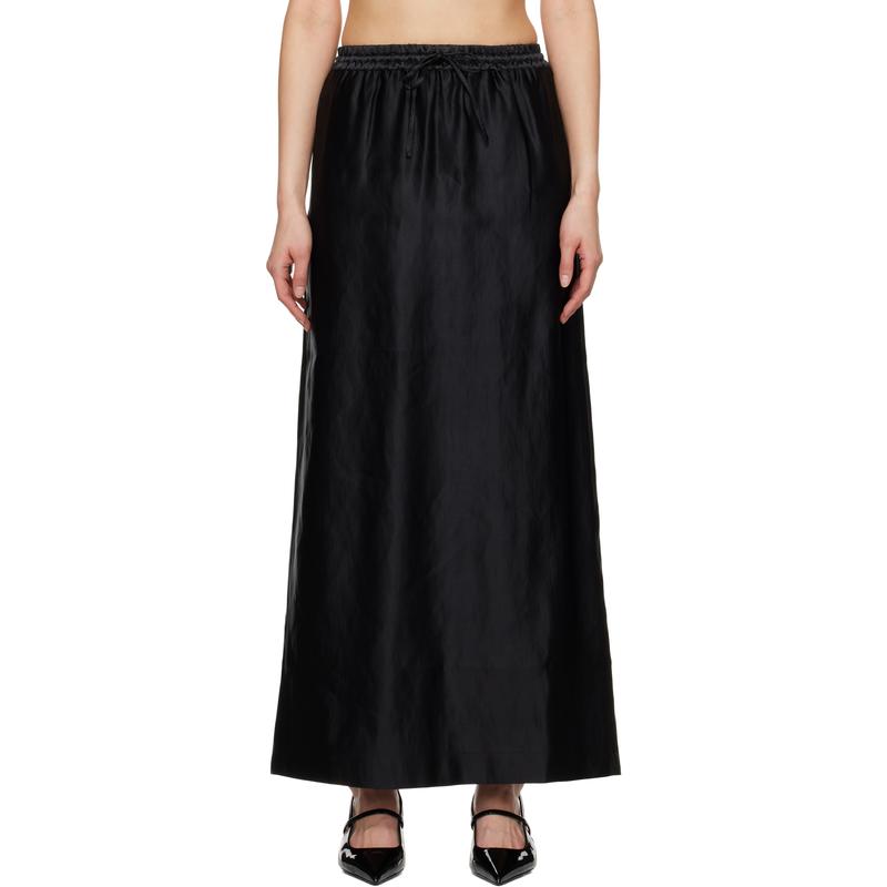 Loulou de Saison 女士 超长裙 黑色 Liam 半身裙