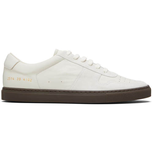 Common Projects 男士 运动鞋 灰白色 BBall Slim Gum Brown Sole