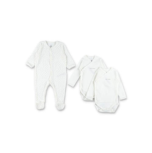 Petit Bateau 婴儿 FW26 服装 Petit newborn 宽浅领礼品套装童装