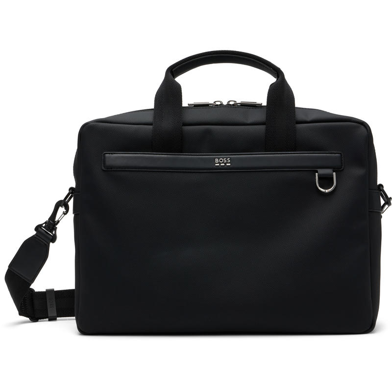 HUGO BOSS雨果博斯 男士 公文包 黑色 Multi-Pocket Logo 公文包