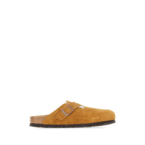 Birkenstock 勃肯 男士 FW25 凉拖 Boston VL 焦糖色绒面革便鞋