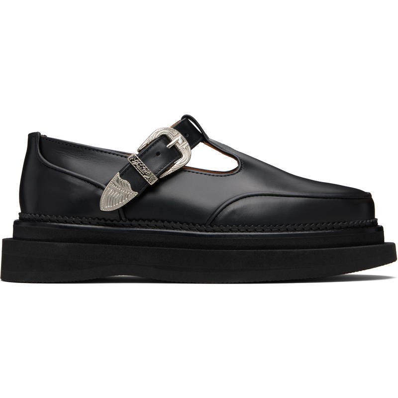 Toga 男士 乐福鞋 黑色 Hard Leather 乐福鞋