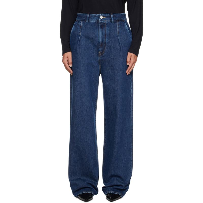 Loulou de Saison 女士 牛仔长裤 蓝色 Attu LDS Pleated 牛仔裤