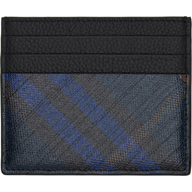 Burberry 男士 卡包 海军蓝 Tall Check 卡包
