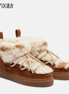 INUIKII 女款Teddy teddy 低帮绒面革雪地靴 迷衣时尚