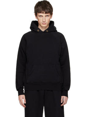 Les Tien 男士 卫衣 黑色 Heavyweight Classic Raglan 连帽衫