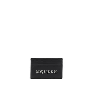 MCQUEEN 亚历山大·麦昆 男士 SS26 卡包 黑色皮革卡套