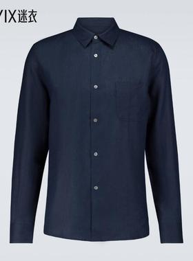 Derek Rose 男士Monaco 2 长袖亚麻衬衫 迷衣时尚