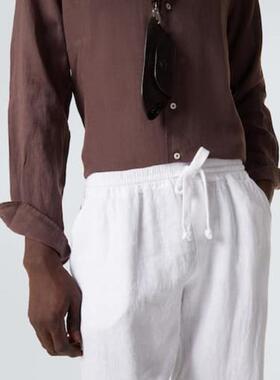 Fedeli 男士 长裤 Bonifacio 亚麻锥形长裤