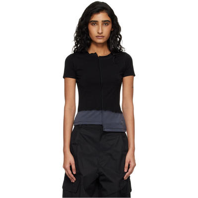 Y-3 女士 T恤 黑色 Dip Dye Fitted
