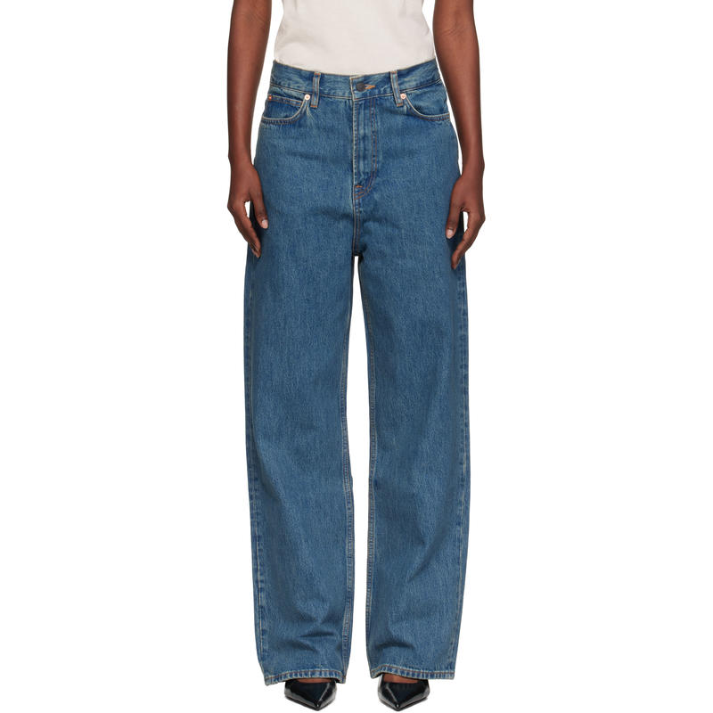 WARDROBE.NYC 女士 牛仔长裤 蓝色 Low-Rise 牛仔裤