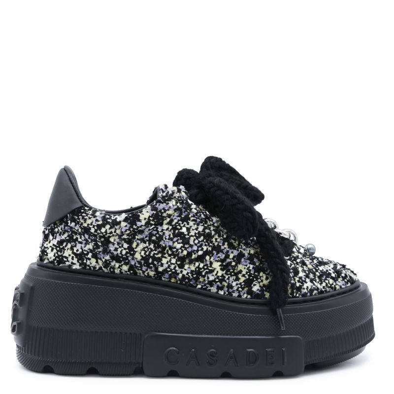 Casadei 卡萨帝 女士 FW26 运动鞋 黑色银色防水台