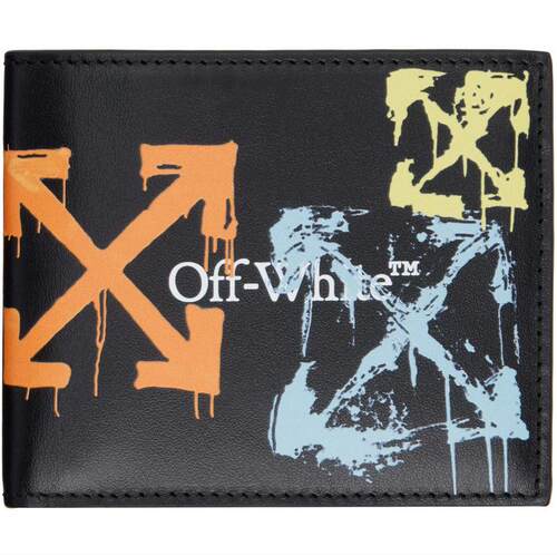 Off-White 男士 钱包 黑色 Bookish Arrow Spray