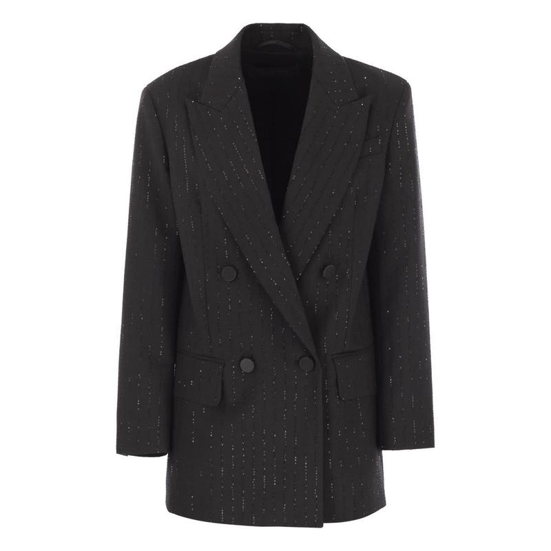 Max Mara 女士 FW25 西装外套 APPIA 双排扣羊毛亮片西装外套