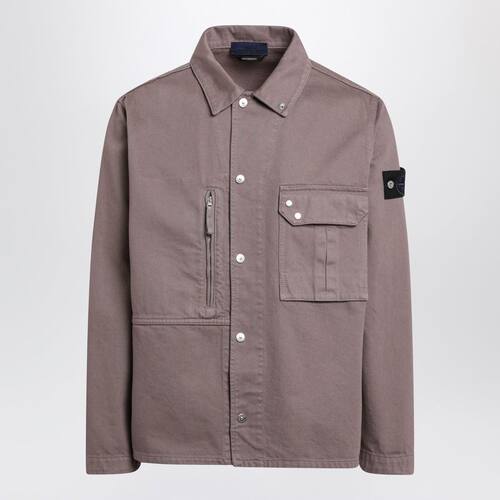 Stone Island 石头岛 男士 SS26 夹克 Purple/grey 棉质衬衫式