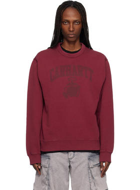 Carhartt WIP 女士 卫衣 红色 Faded Pond Corps 套头衫