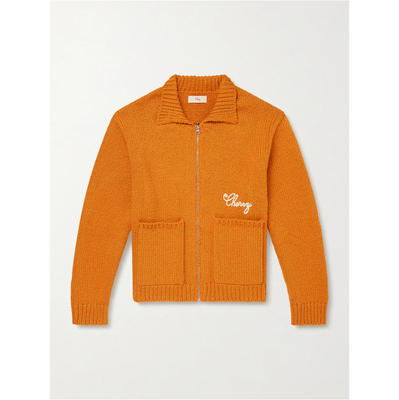 Cherry Los Angeles 男士 开衫 1 星星短款Logo刺绣棉质拉链针织