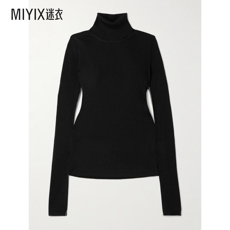 [秋冬新品]Maria McManus 女款罗纹美利奴羊毛高领毛衣 迷衣时尚