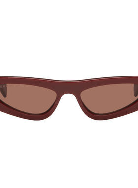 Gucci古驰女士 春夏新品 太阳镜 酒红色 Cat-Eye 太阳镜