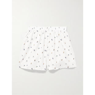 印花棉质四角裤 Sunspel 平角内裤 SS26 男士