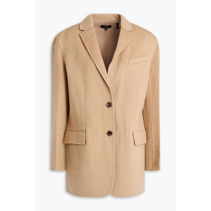 Theory 女士 夹克 羊毛羊绒混纺毛毡西装外套