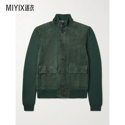 【秋季新品】Polo Ralph Lauren拉夫劳伦 男款绒面拼块羊绒夹克