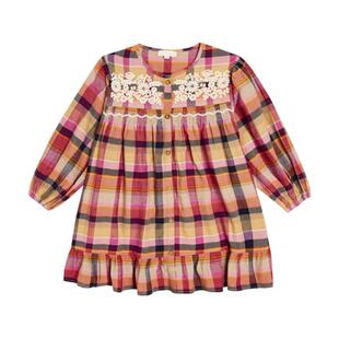 Louise Misha 中性(儿童) 连衣裙 Massilia 格纹棉质童装