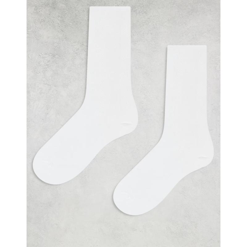 Lindex 女士 袜子 提花袜子(2件套)(白色)