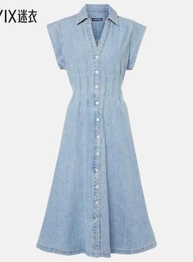 Veronica Beard 女款Ruben 牛仔中长连衣裙 迷衣时尚