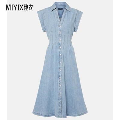 Veronica Beard 女款Ruben 牛仔中长连衣裙 迷衣时尚